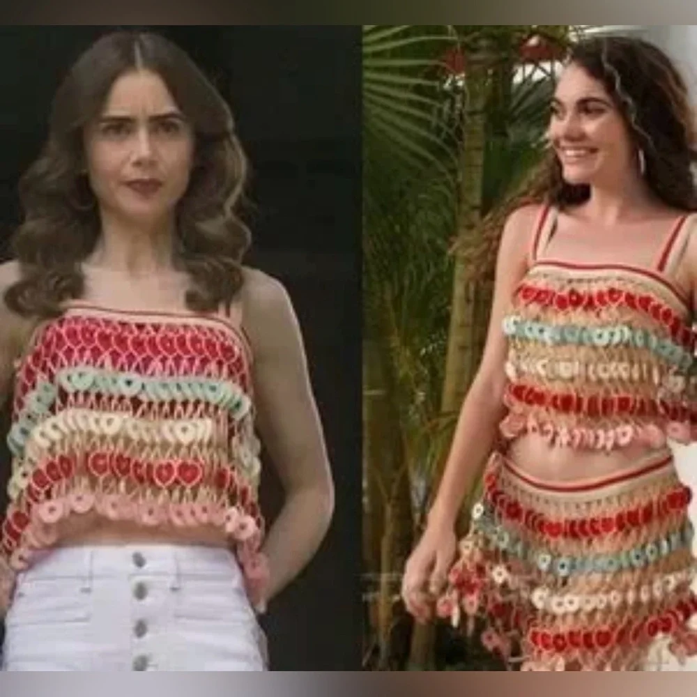 Anthropologie Maeve Crochet 🧶 top- similar to the one worn on Emily in Paris - Picture 2 of 3